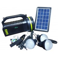 Kit Lanterna Solara, 4 becuri incluse, Functie de Powerbank, Boxa cu bluetooth si radio CL-18