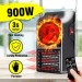 Aeroterma portabila Flame Heater cu telecomanda si Display Putere 900W