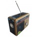 Radio cu panou solar, redare USB si Bluetooth, Lanterna incorporata model Retro