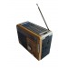 Radio cu panou solar, redare USB si Bluetooth, Lanterna incorporata model Retro