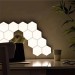 Set 3 lampi modulare Hexagon, Senzor tactil si telecomanda